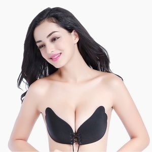 Black Backless Drawstring Breathable Bra NEW!